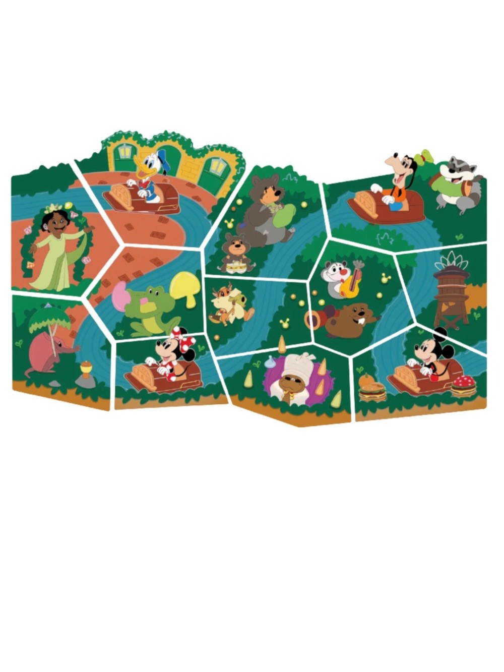 Disney Parks 2026 Tiana's Bayou Adventure Attraction Map Puzzle Mystery Pin Box